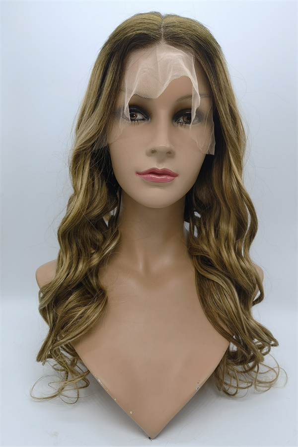 20inch ombre and piano color balayage color loose wavy super high quality Chinese virgin human hair natural lace front celebrity wig from shinewig