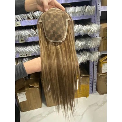 16inch Chinese Virgin human hair natural straight top quality celebrity women toupee