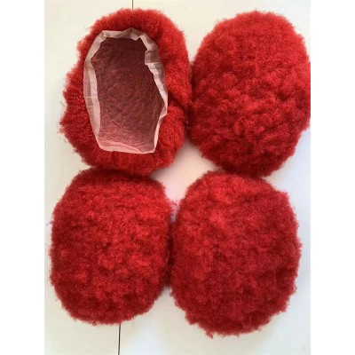 Kinky Afro red color full lace Toupee