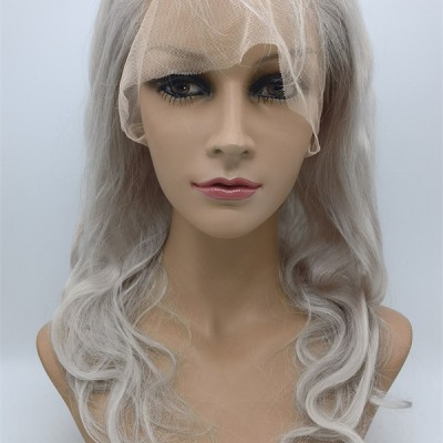 14inch white body wave Chinese remy human hair natural full lace wig