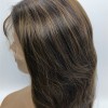 22inch piano brown color body wave Chinese remy hair full lace wig shinewig
