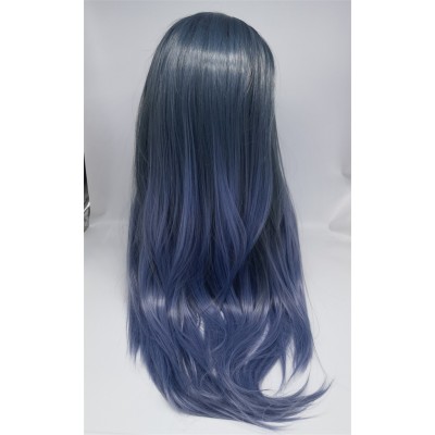 High temperature dark roots ombre color  beautiful wavy synthetic lace front wig shinewig