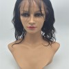 12inch natural color body wave Chinese remy human hair lace front wig