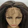 18inch natural color kinky straight Chinese virgin human hair natural lace front  wig