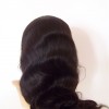 20inch natural color body wave Chinese virgin human hair natural lace front  wig
