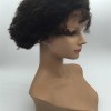 8inch natural color kinky afro Indian vigin hair lace front wig
