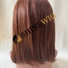 10 inch #30 COLOR  silky straight  Chinese remy human hair BOB 5*5 lace closure wig