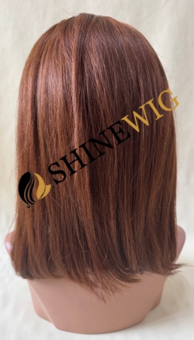 10 inch #30 COLOR  silky straight  Chinese remy human hair BOB 5*5 lace closure wig