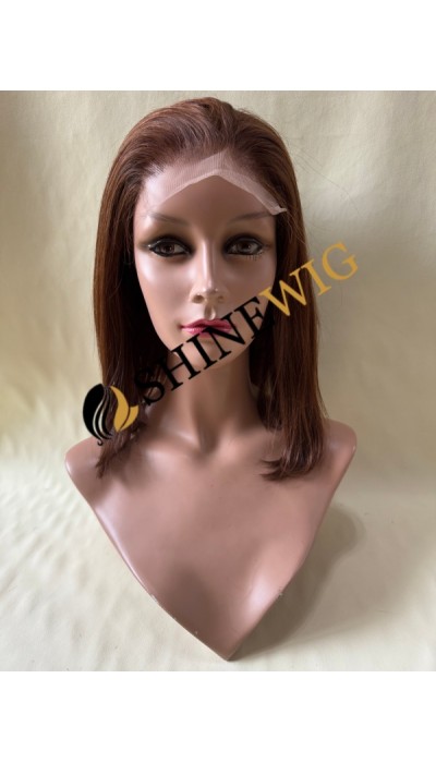 10 inch #30 COLOR  silky straight  Chinese remy human hair BOB 5*5 lace closure wig