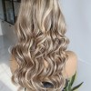 20inch ombre and piano color  super high quality Chinese virgin human hair natural lace front celebrity wig