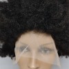 10 inch natural black kinky afro  Chinese remy human hair lace front wig