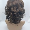 10 inch medium brown curly  Chinese remy human hair PIXIE lace front wig