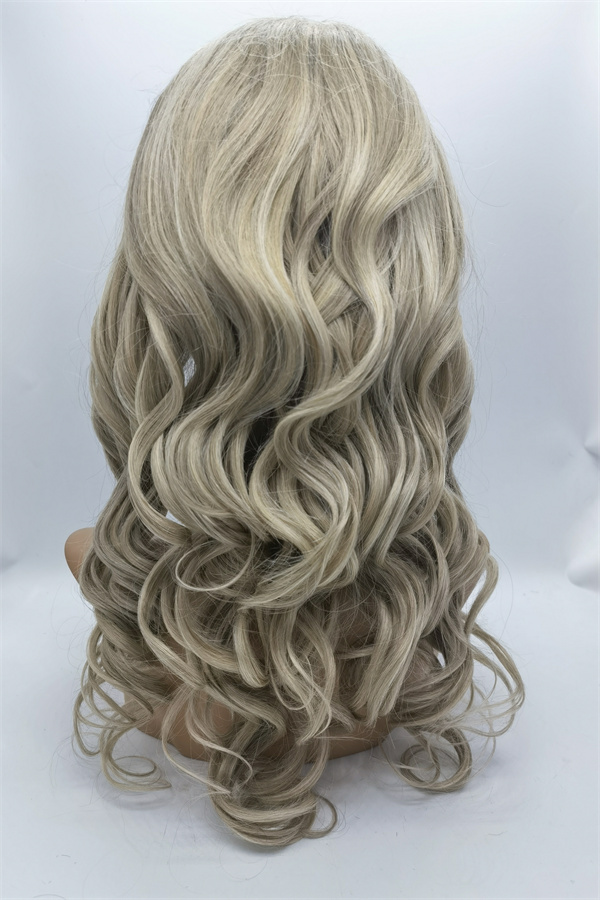 20inch ombre and piano color balayage color loose wavy super high quality Chinese virgin human hair natural lace front celebrity wig from shinewig