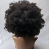 18inch natural color KINKY AFRO remy human hair natural lace front  wig from shinewig