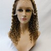 18inch natural color curly remy human hair natural lace front  wig from shinewig