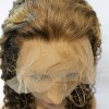18inch natural color curly remy human hair natural lace front  wig from shinewig