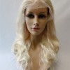 18inch blonde color 60 body wave remy human hair natural lace front  wig from shinewig