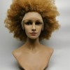 18inch GOLDEN color KINKY AFRO remy human hair natural lace front  wig from shinewig