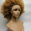 18inch GOLDEN color KINKY AFRO remy human hair natural lace front  wig from shinewig