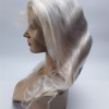 18inch white color body wave remy human hair natural lace front  wig from shinewig
