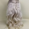 18inch white color body wave remy human hair natural 6inch lace front  wig from shinewig