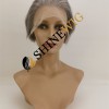 PIXIE style gray white color lace front wig from shinewig