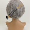 PIXIE style gray white color lace front wig from shinewig