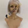 PIXIE style light gray white color lace front wig from shinewig