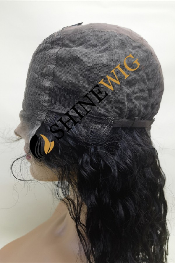 12inch natural color loose wave remy human hair 5 by 5 HD lace closure wig from shinewig