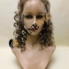 18inch highlight blonde color curly remy human hair natural lace front  wig from shinewig