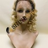 18inch ombre blonde color curly remy human hair natural lace front  wig from shinewig