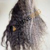 16inch wavy  brown and gray color remy human hair natural HD lace front wig from shinewig