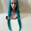 22inch green color straight remy human hair lace front  wig  from shinewig
