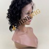10 inch 1B curly  remy human hair lace front wig from shinewig