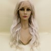 22inch white color body wavy Chinese remy hair lace front wig from shinewig