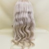 22inch white color body wavy Chinese remy hair lace front wig from shinewig