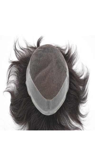 Virgin human hair natural straight toupee