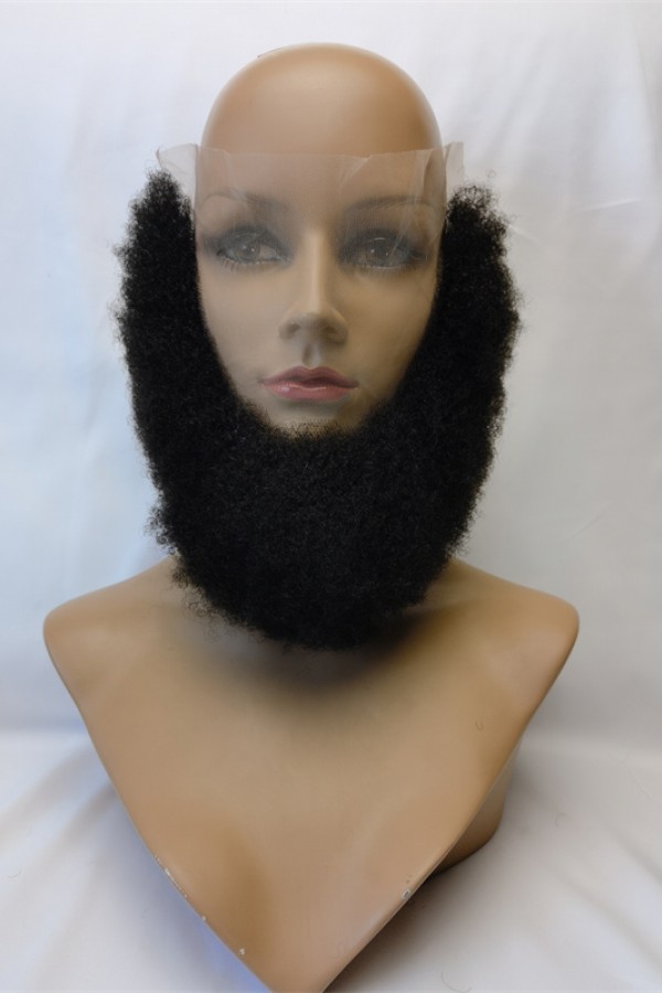 Natural color kinky afro full lace beards from shinewig