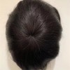 Afro kinky mono with PU thin skin base toupee