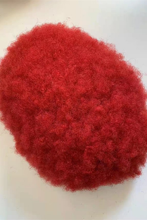 Kinky Afro red color full lace Toupee