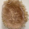 Curly  blonde color full lace Toupee