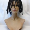 Natural color kinky afro full lace dreadlocks braids toupee from shinewig