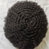 Natural black #1B kinky afro 8mm wavy full lace toupee from shinewig