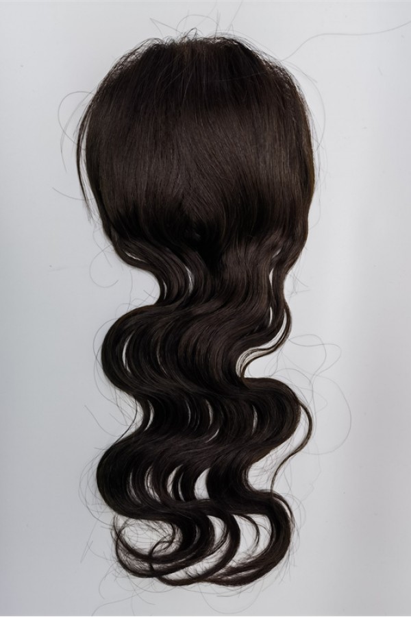 16inch Chinese Remy human hair body wavy hair topper