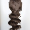 16inch Chinese Remy human hair brown color  body wavy hair topper