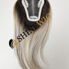 10inch remy human hair blonde color full lace base hair topper from shinewig