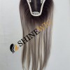 12inch brown and blonde balayage color full lace base hair topper from shinewig