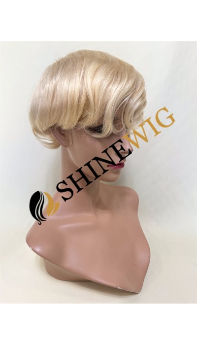 Golden Blonde 613  color full lace Toupee