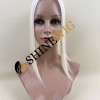 14inch PLATINUM BLONDE straight  virgin human hair silk topper from shinewig