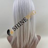 14inch PLATINUM BLONDE straight  virgin human hair silk topper from shinewig
